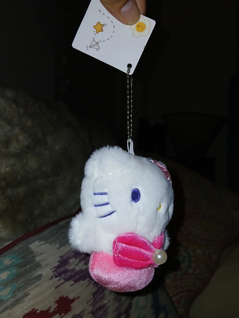 #HelloKitty White & Pink Plush Bag Charm #keychain  by Hello Kitty Unbranded